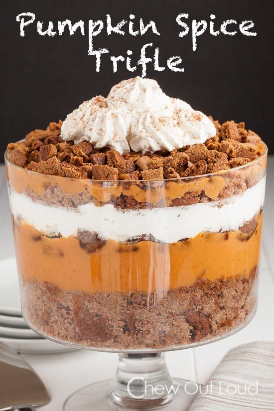 Delicious Christmas Desserts
 Pumpkin Spice Trifle Super easy delicious and