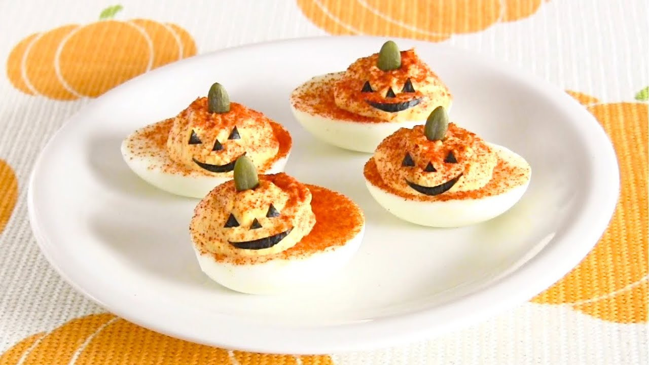 Deviled Eggs Halloween
 HALLOWEEN Jack O Lantern Deviled Eggs Recipe ハロウィン デビルド