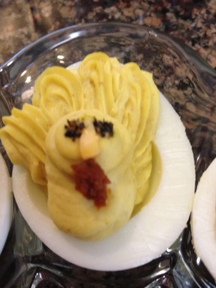 Deviled Eggs Thanksgiving
 Turkey deviled eggs Favorite Ideas Pinterest