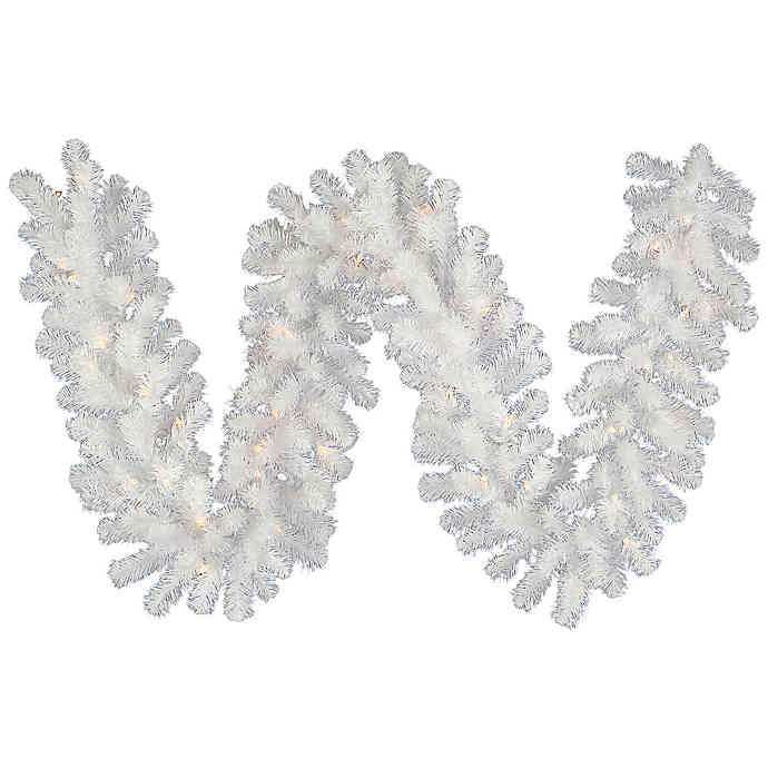 Discontinued Archway Christmas Cookies
 Vickerman Crystal 9 Foot Pre Lit Garland in White with
