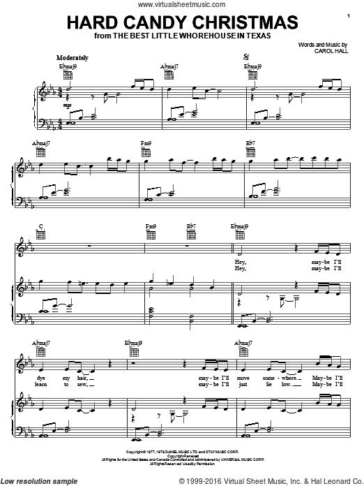 Dolly Parton Hard Candy Christmas Song
 Parton Hard Candy Christmas sheet music for voice piano