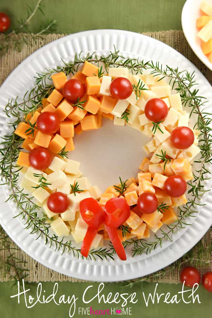 Easy Christmas Appetizers
 Holiday Cheese Wreath • FIVEheartHOME