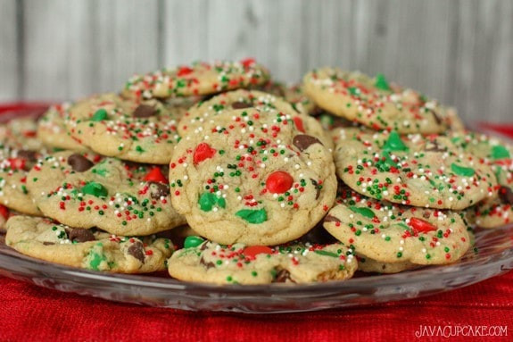 Easy Christmas Cookies And Candy
 Easy Holiday Chocolate Chip Cookies JavaCupcake