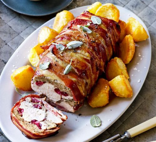 Easy Christmas Dinners For Two
 Roast turkey breast wrapped in bacon recipe