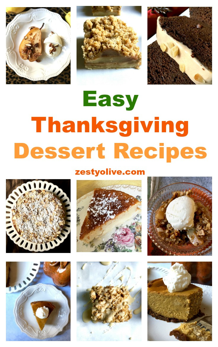 Easy Thanksgiving Dessert Recipes
 Easy Thanksgiving Dessert Recipes Zesty Olive Simple