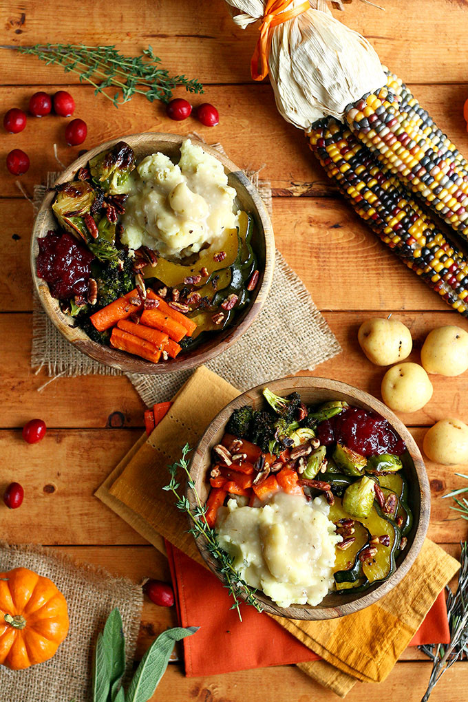 Easy Vegan Thanksgiving
 Roasted Vegan Thanksgiving Bowl I LOVE VEGAN