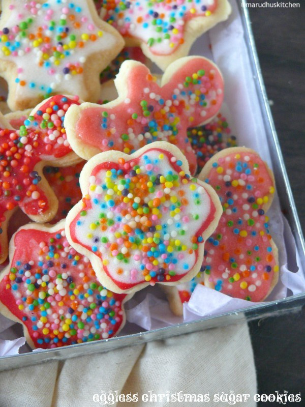 Eggless Christmas Cookies
 eggless christmas sugar cookies cut out cookies with