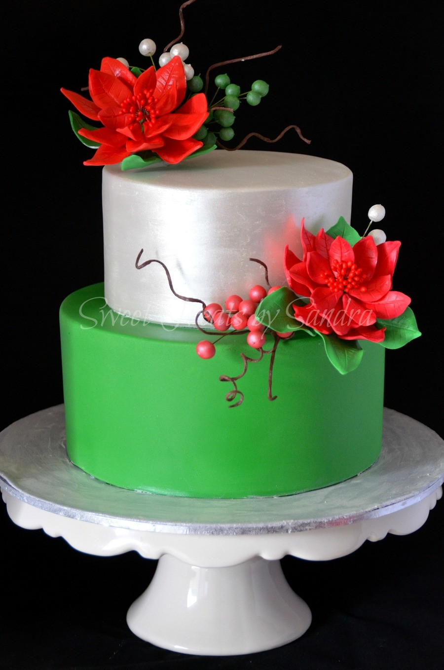 Elegant Christmas Cakes
 An Elegant Christmas Birthday Cake CakeCentral