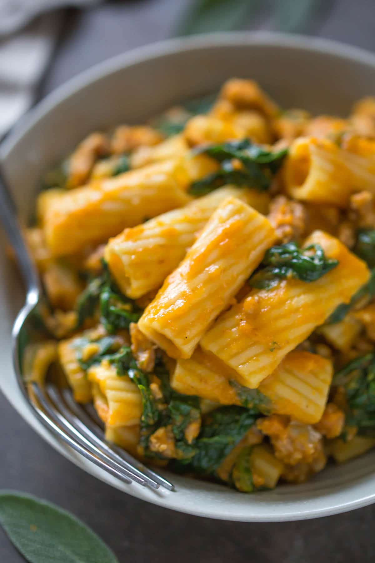 Fall Italian Recipes
 Pumpkin Rigatoni with Italian Sausage & Spinach Simply