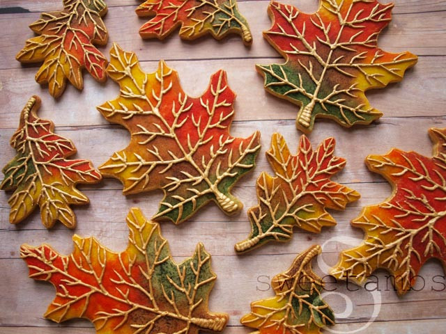 Fall Leaf Sugar Cookies
 Fall Leaves Cookies by SweetAmbsSweetAmbs
