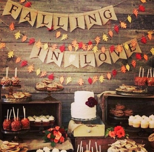 Fall Theme Desserts
 Delicious Fall Wedding Menus Everyone Will Love