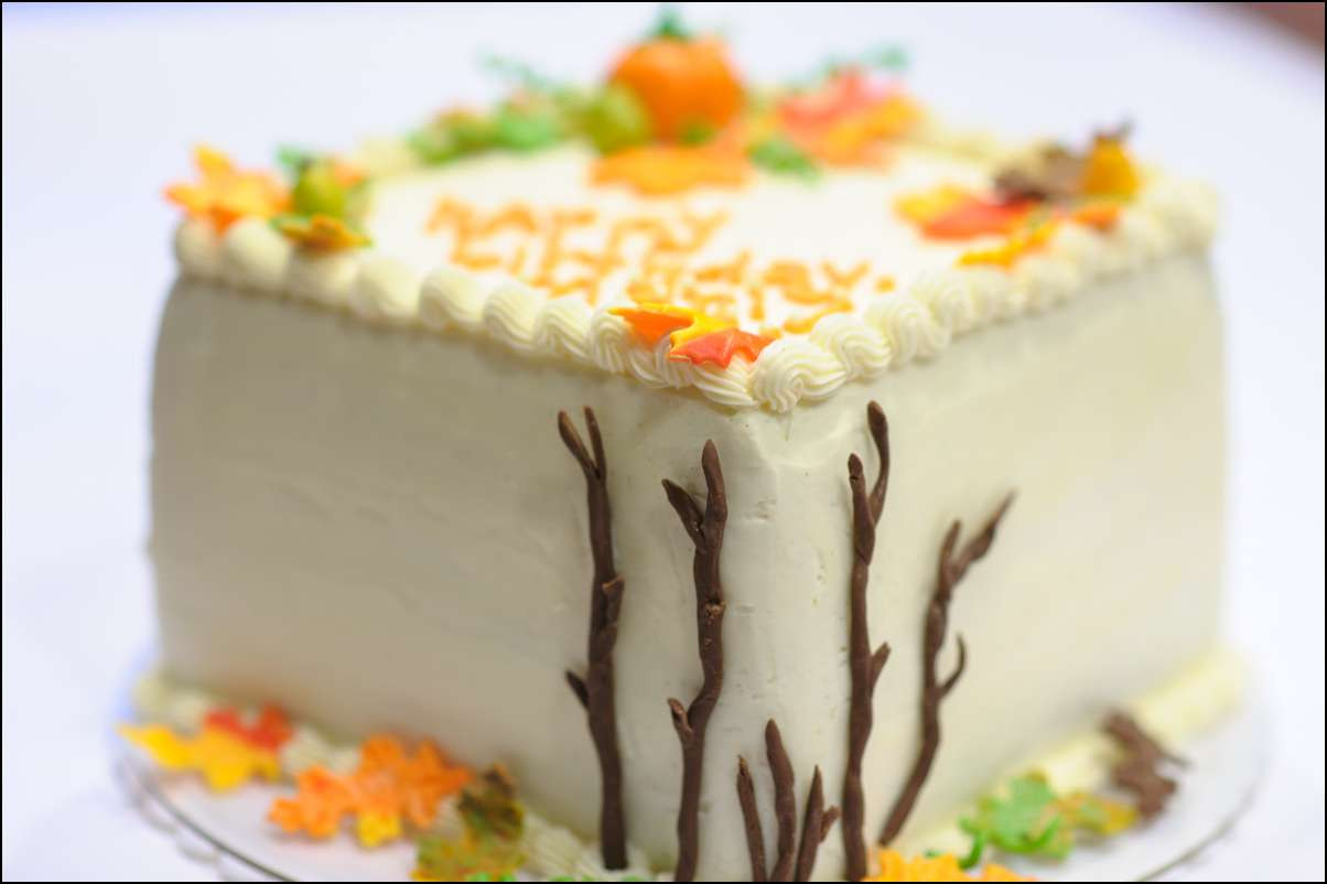 Fall Themed Birthday Cake
 Autumn Themed Cake