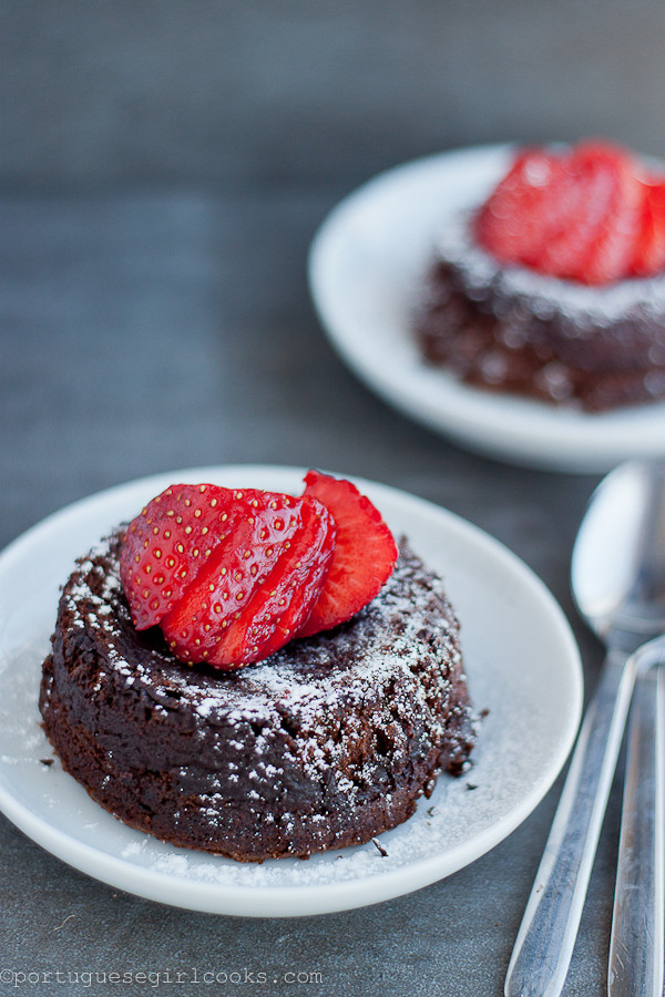 Fallen Chocolate Cake
 Individual Fallen Chocolate Lava Cakes for Two