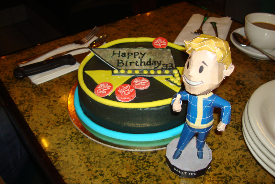 Fallout Birthday Cake
 Fallout Cake and Vault Boy