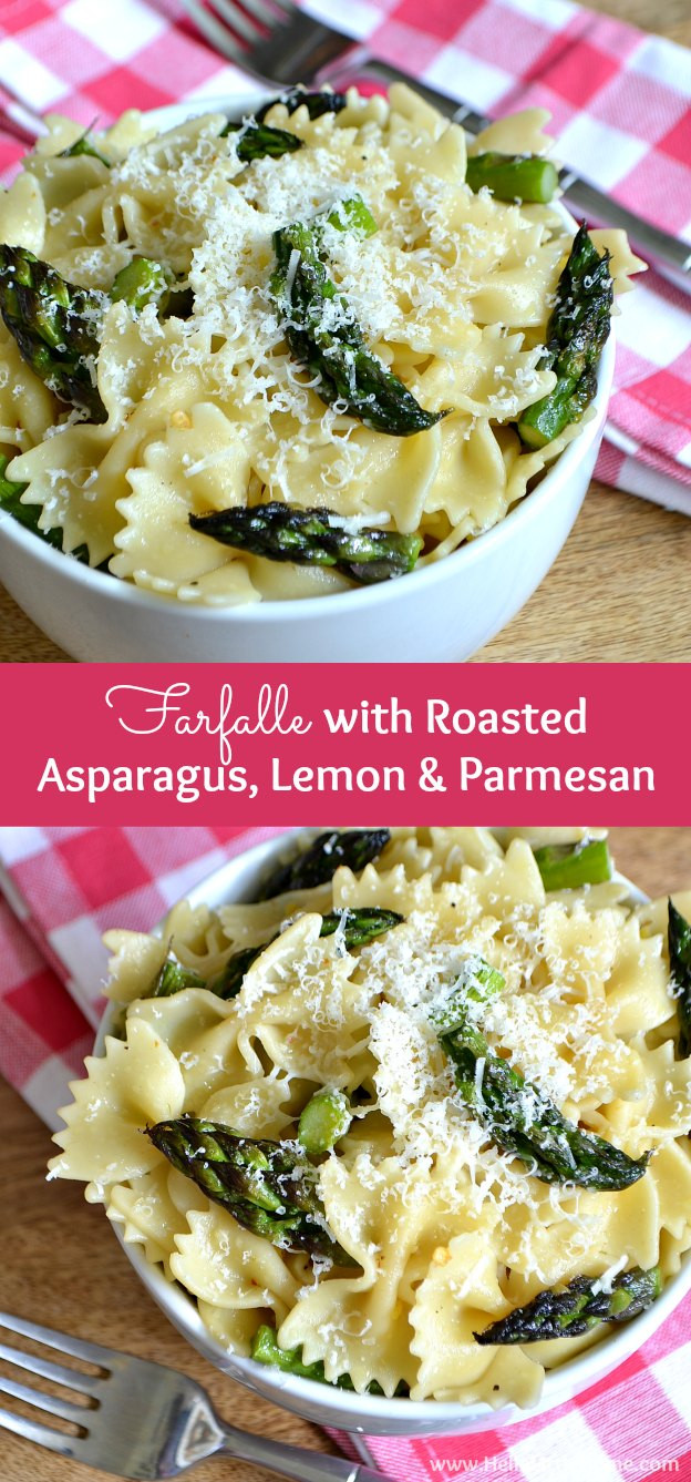 Farfalle Pasta Recipes Vegetarian
 Farfalle with Roasted Asparagus Lemon and Parmesan