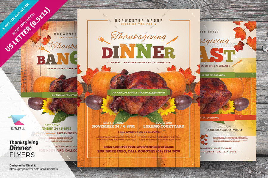 Festival Foods Thanksgiving Dinners
 Thanksgiving Dinner Flyer Templates by kinzishots