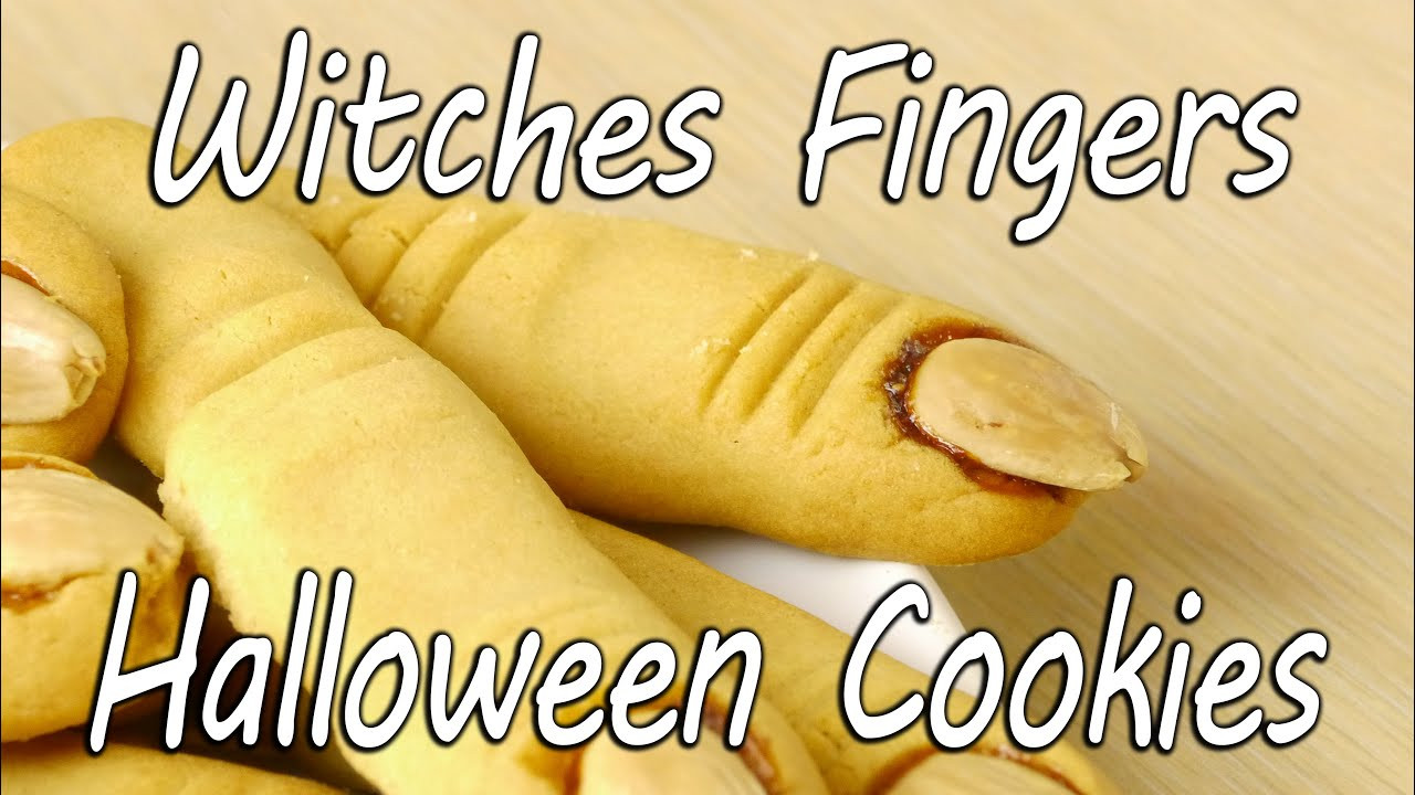 Finger Halloween Cookies
 Witches Fingers Halloween Cookies