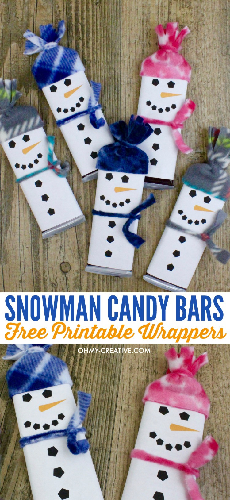 Free Printable Christmas Candy Bar Wrappers
 Snowman Free Printable Candy Bar Wrapper Template Oh My
