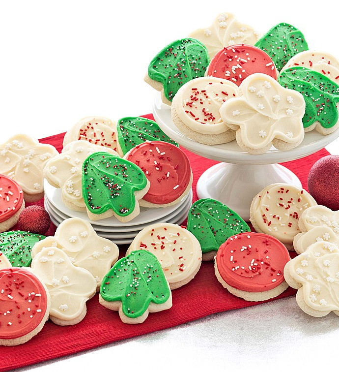 Frosted Christmas Cookies
 Buttercream Frosted Holiday Cutout Cookies