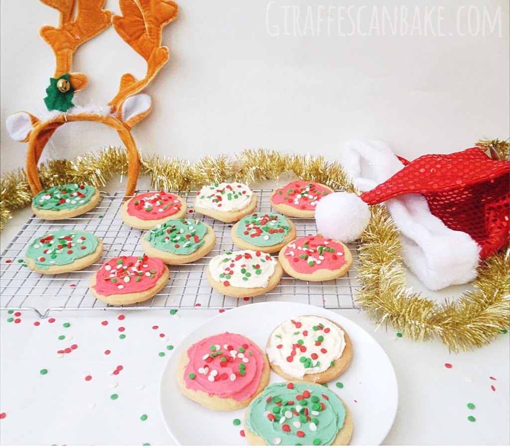 Frosted Christmas Cookies
 Frosted Shortbread Christmas Cookies Giraffes Can Bake