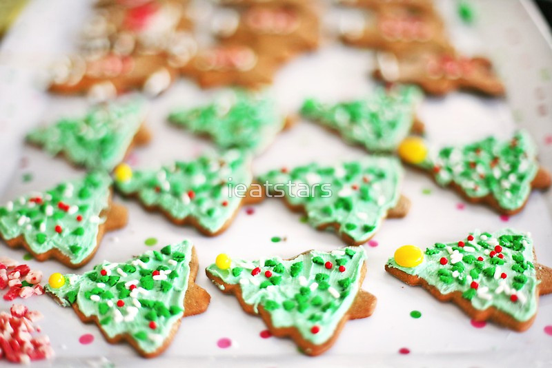 Frosted Christmas Cookies
 "Frosted Christmas Tree Cookies with Sprinkles" by