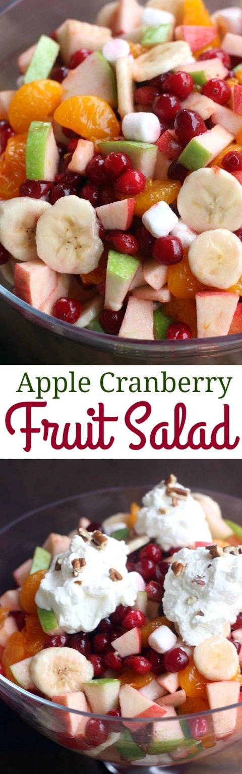 Fruit Salads For Thanksgiving Dinners
 Apple Cranberry Fruit Salad Recipe