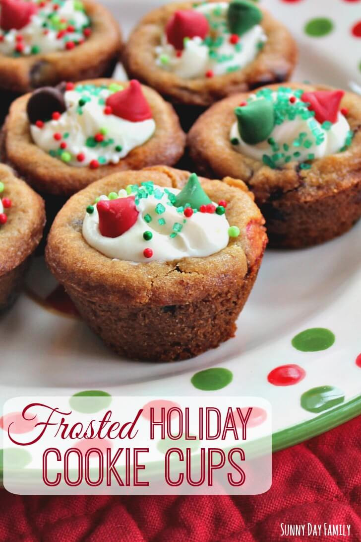 Fun Easy Christmas Cookies
 Frosted Holiday Cookie Cups Easy Christmas Cookies to