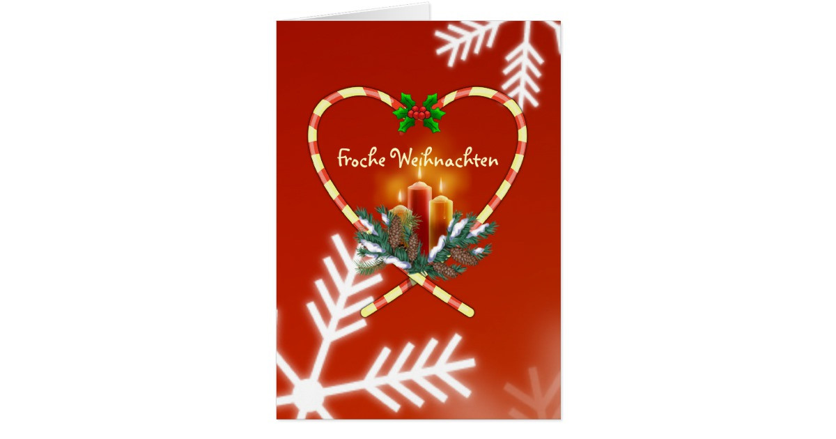 German Christmas Candy
 German Christmas candy cane candles pine cones Card