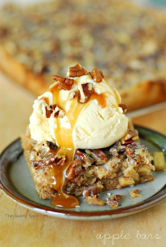 Good Fall Desserts
 Recipe for Apple Bars With Pecans