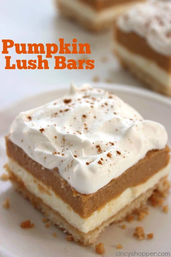 Good Thanksgiving Desserts
 Pumpkin Lush Bars CincyShopper