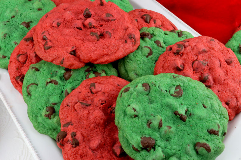 Green Christmas Cookies
 Christmas Chocolate Chip Cookies Two Sisters