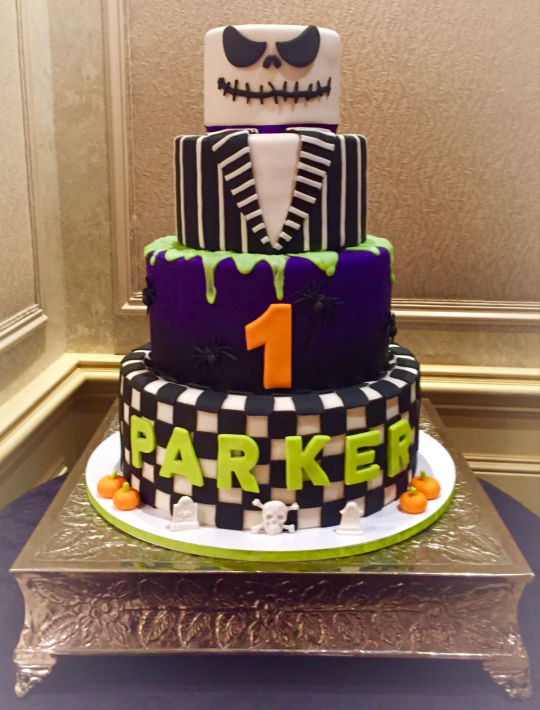 Halloween 1St Birthday Cake
 Jack Skellington Halloween 1st birthday Cake Cake by