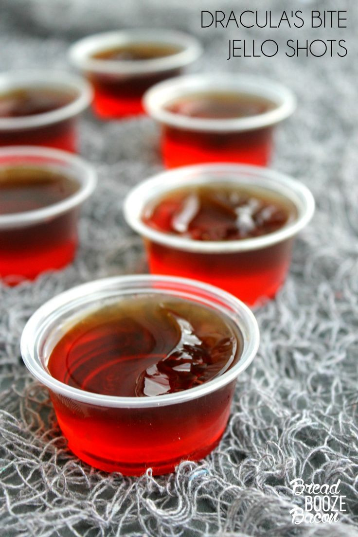Halloween Adult Drinks
 Dracula s Bite Jello Shots are a classic cocktail turned