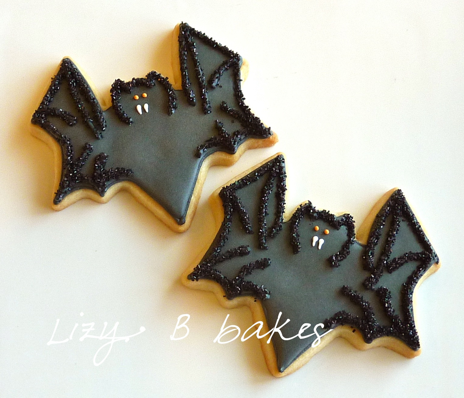 Halloween Bat Cookies
 Lizy B Bat Cookies for Halloween