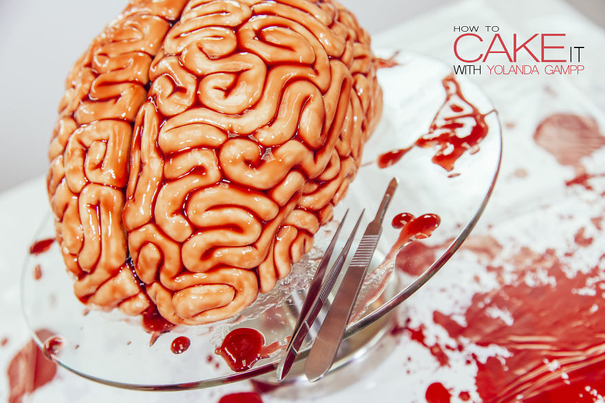 Halloween Brain Cakes
 How To Make A Red Velvet Brain Cake For Halloween