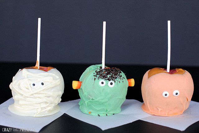 Halloween Caramel Apples Ideas
 Cute Caramel Apples Pumpkin Mummy & Monster Crazy