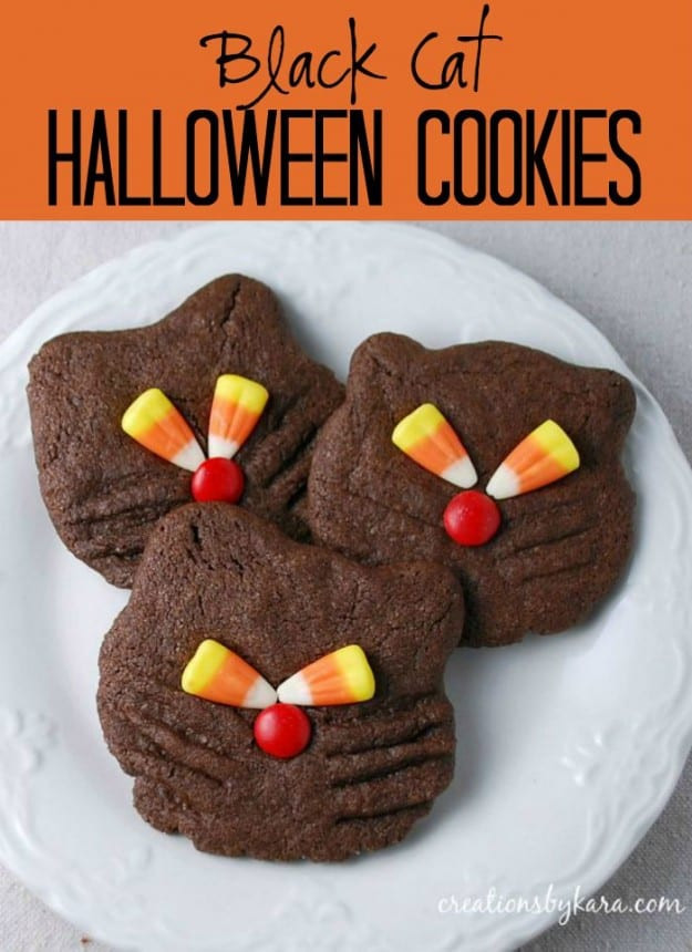 Halloween Cat Cookies
 Halloween Recipe Black Cat Cookies