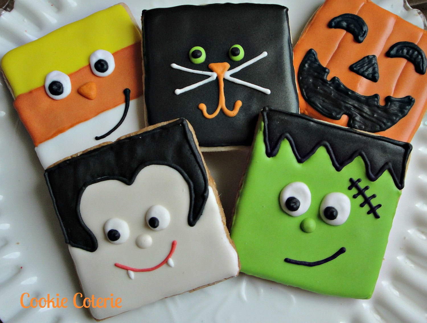 Halloween Cookies Decorations
 Halloween Cookies Frankenstein Vampire Candy Corn Black Cat