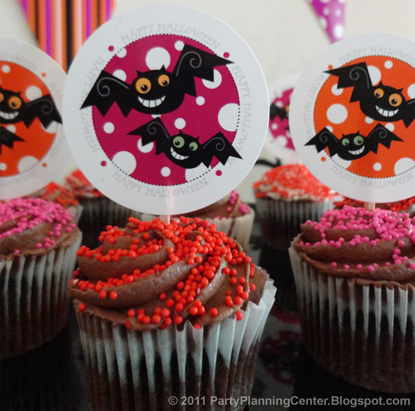 Halloween Cupcakes Toppers
 Party Planning Center Free Printable Halloween Cupcake