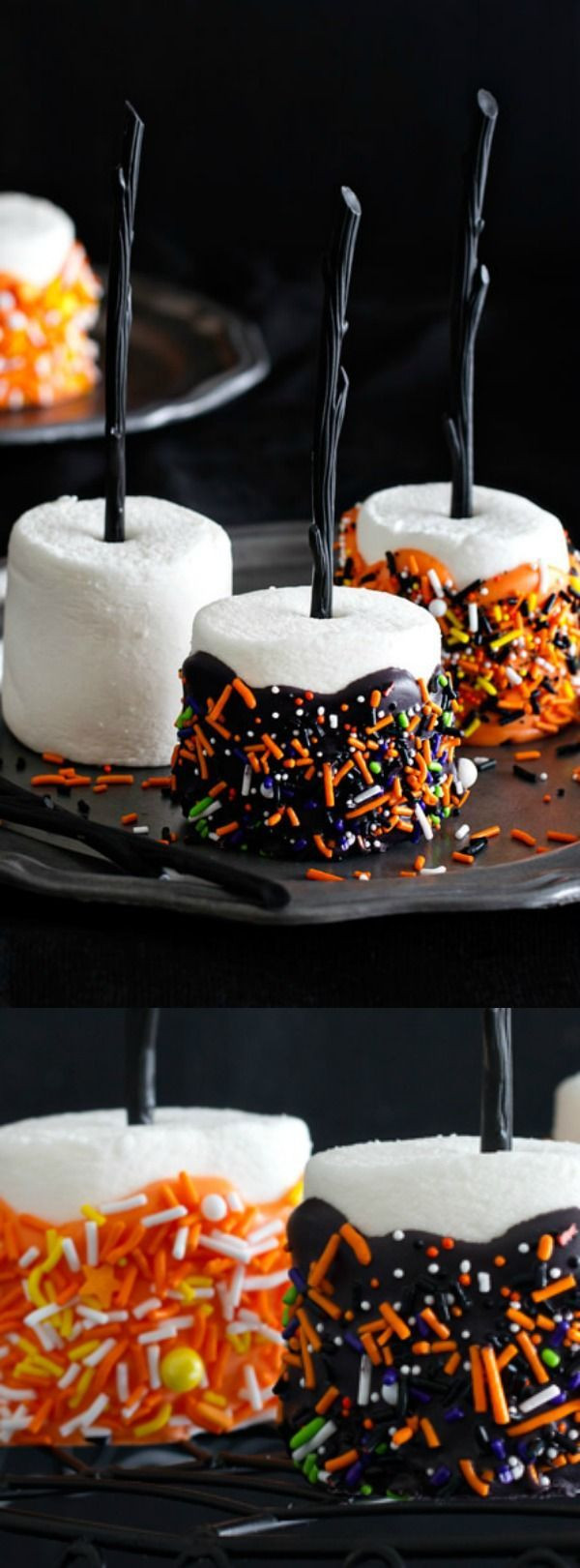 Halloween Desserts Easy
 These Halloween Marshmallow Pops from My Baking Addiction