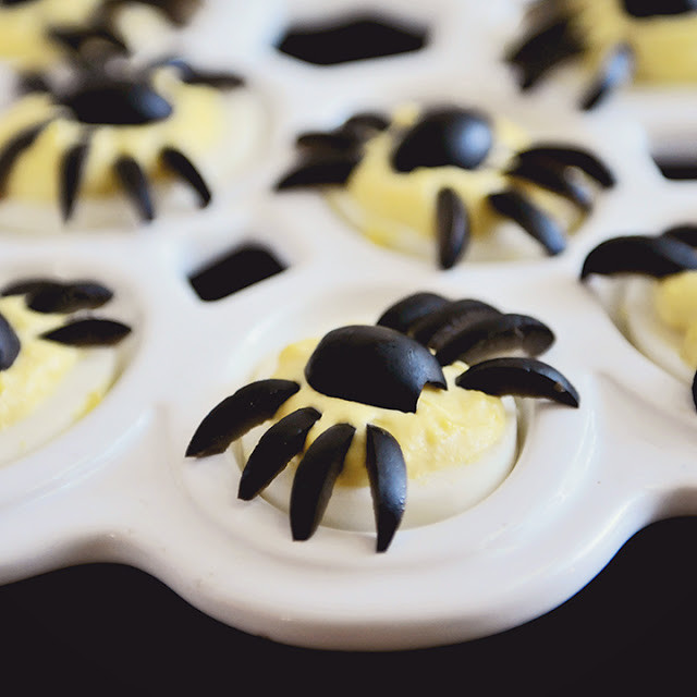 Halloween Deviled Eggs Spider
 Simply Gourmet Spider Eggs for Halloween