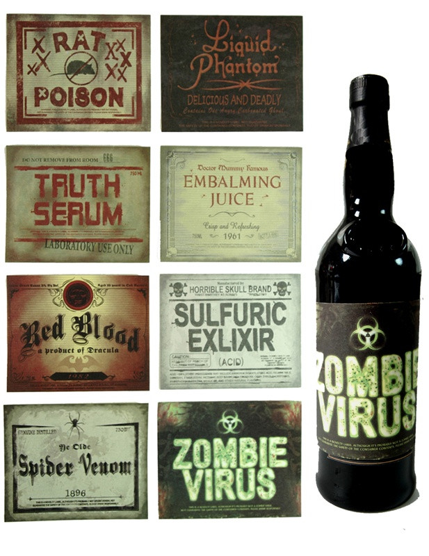 Halloween Drinks Labels
 1000 ideas about Drink Labels on Pinterest