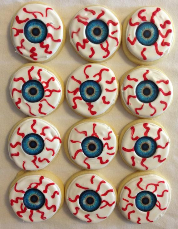 Halloween Eyeball Cookies
 Eyeball Sugar Cookies