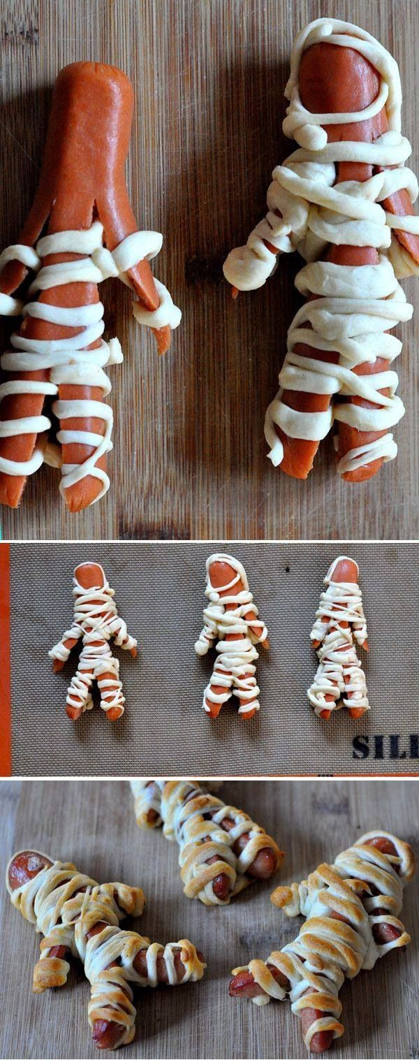 Halloween Mummy Hot Dogs
 Halloween Hot Dog Mummies Recipe — Dishmaps