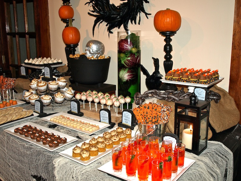 Halloween Party Desserts
 a party style halloween dessert table