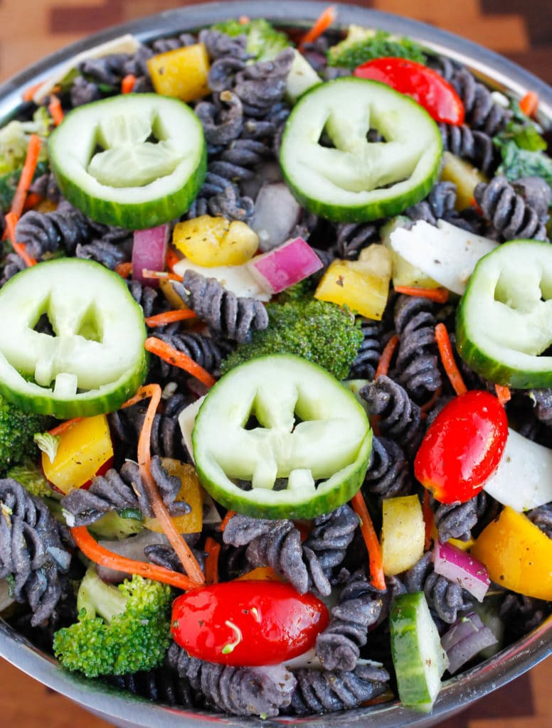 Halloween Pasta Salad
 Healthy Halloween Pasta Salad Smile Sandwich