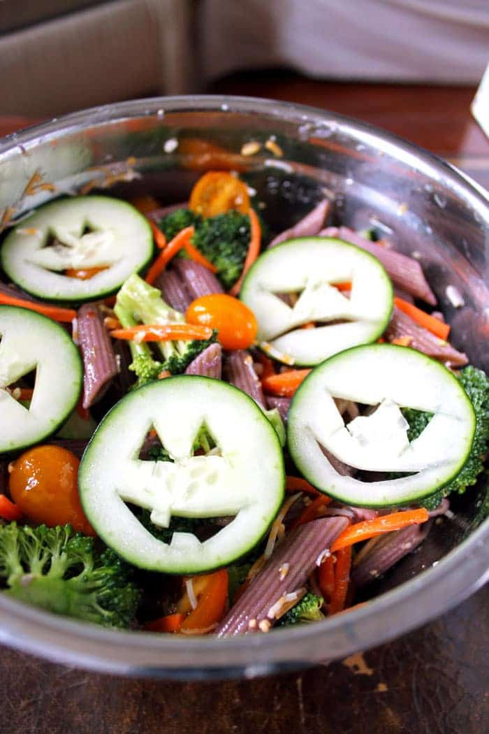 Halloween Pasta Salad
 Healthy Halloween Pasta Salad Smile Sandwich