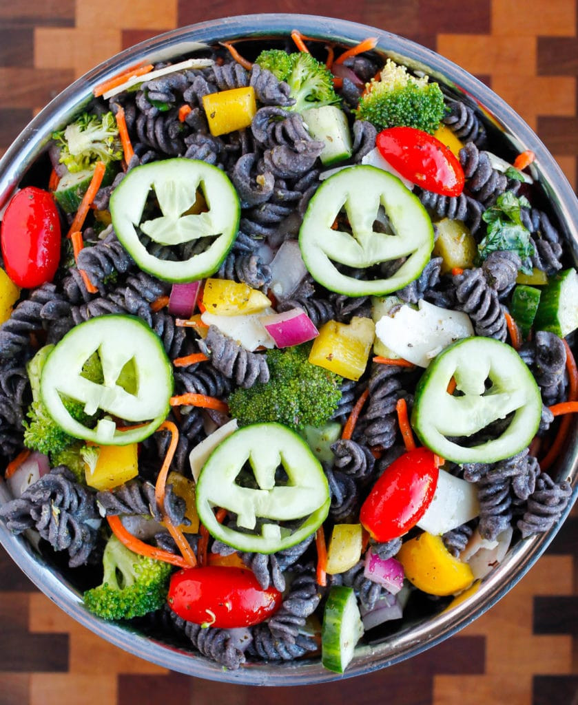 Halloween Pasta Salad
 Healthy Halloween Pasta Salad Smile Sandwich