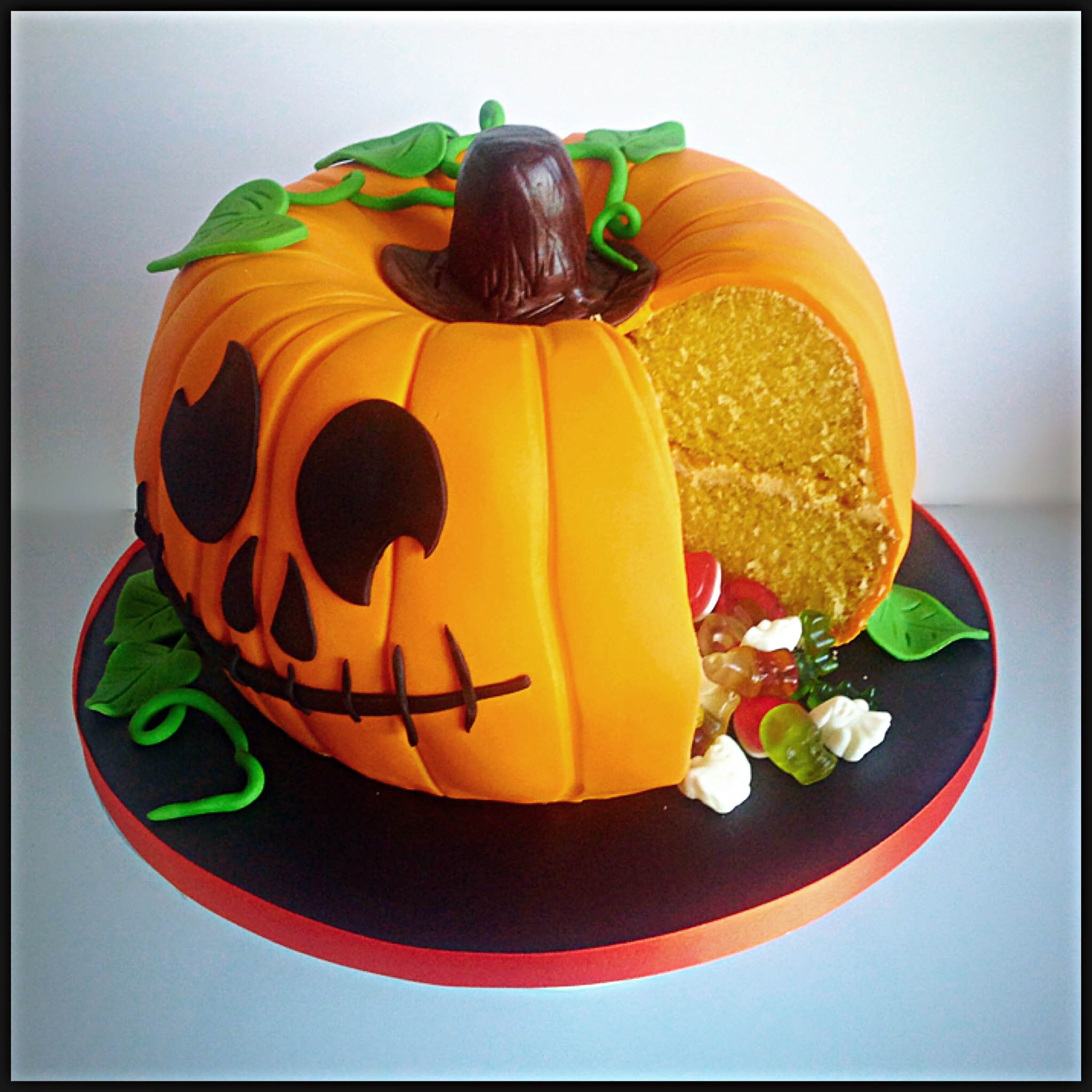 Halloween Pumpkin Cake
 How To Make A Party Pumpkin Piñata Cake