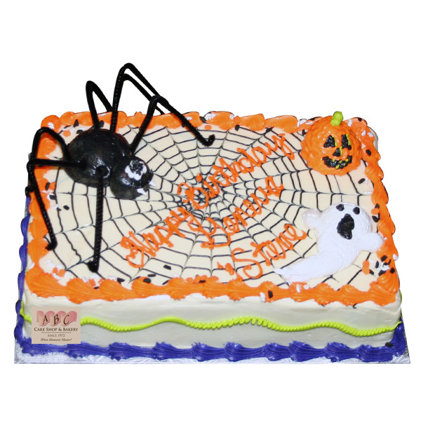 Halloween Sheet Cake
 2069 Halloween Sheet Cake with Spider & Web ABC Cake